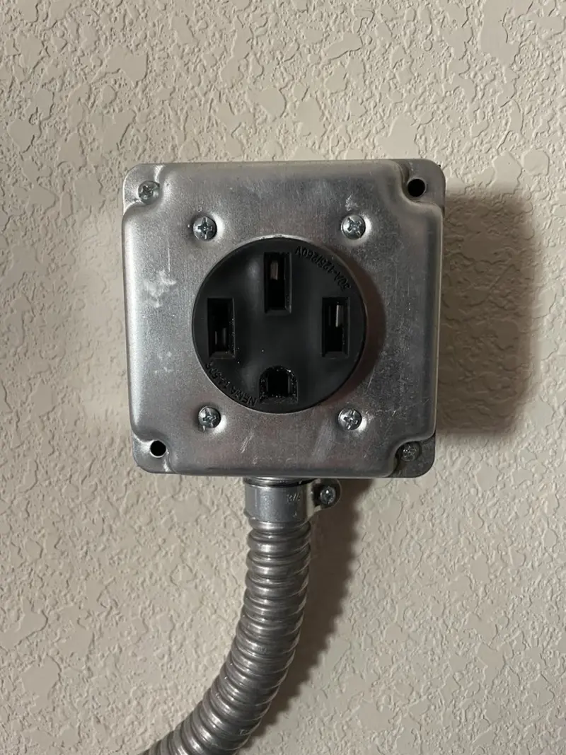 NEMA 14-50 outlet installed for Smart Home Electrical in Clearfield